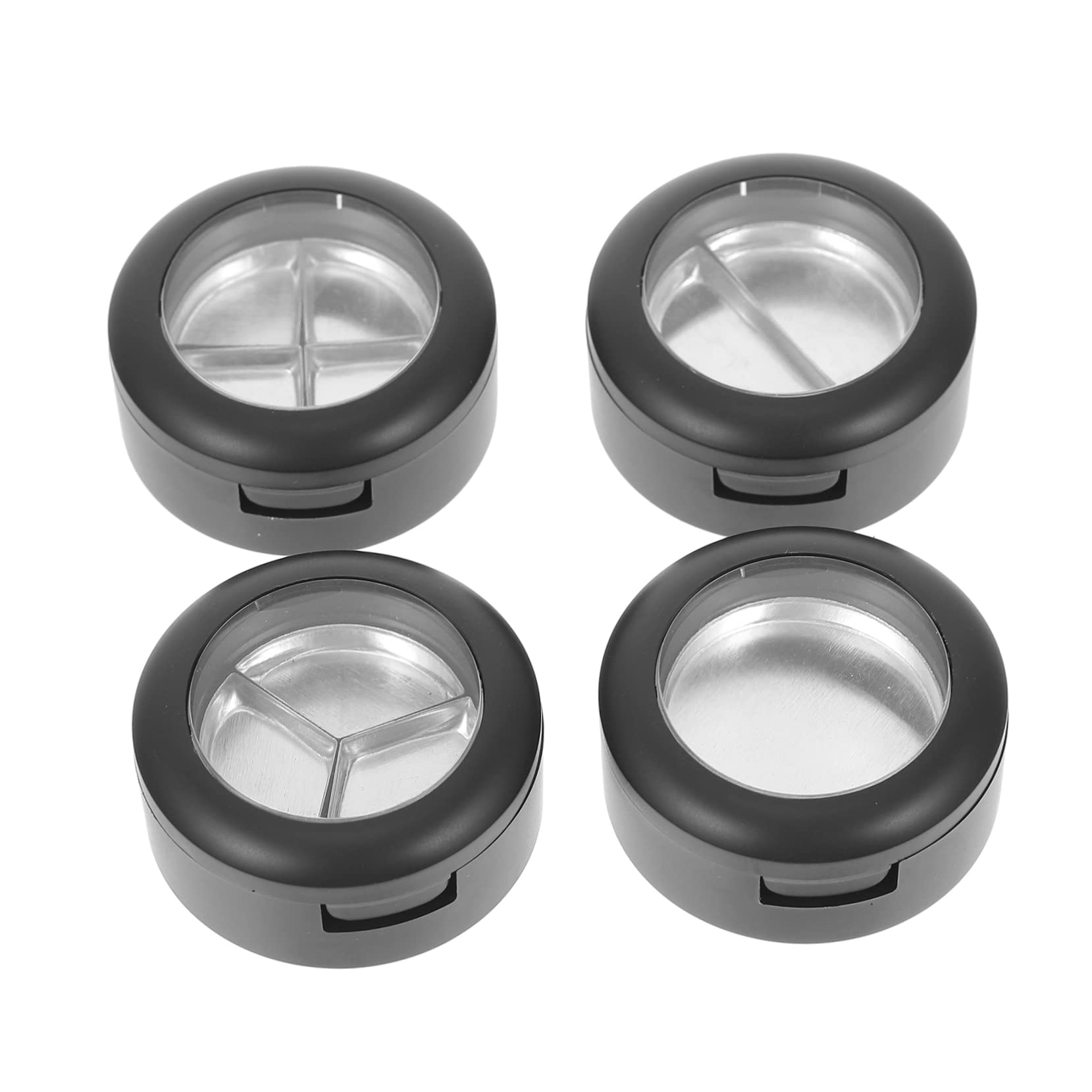 SHERCHPRY 4Pcs Transparent Eyeshadow Container with Design Durable Makeup Storage for Home Use and Travel present for Makeup Lovers and Artists