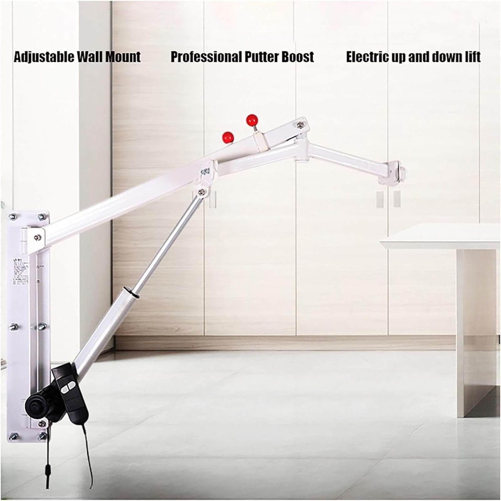Grúa de pared para pacientes con sistema de transferencia de eslingas, elevador de transporte eléctrico portátil para pacientes discapacitados y personas mayores con discapacidad, con control remoto