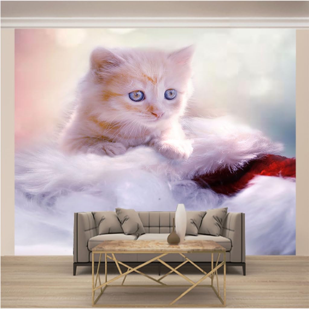 Papier peint panoramique chat 3D pour réinventer la décoration murale de votre salon cocooning