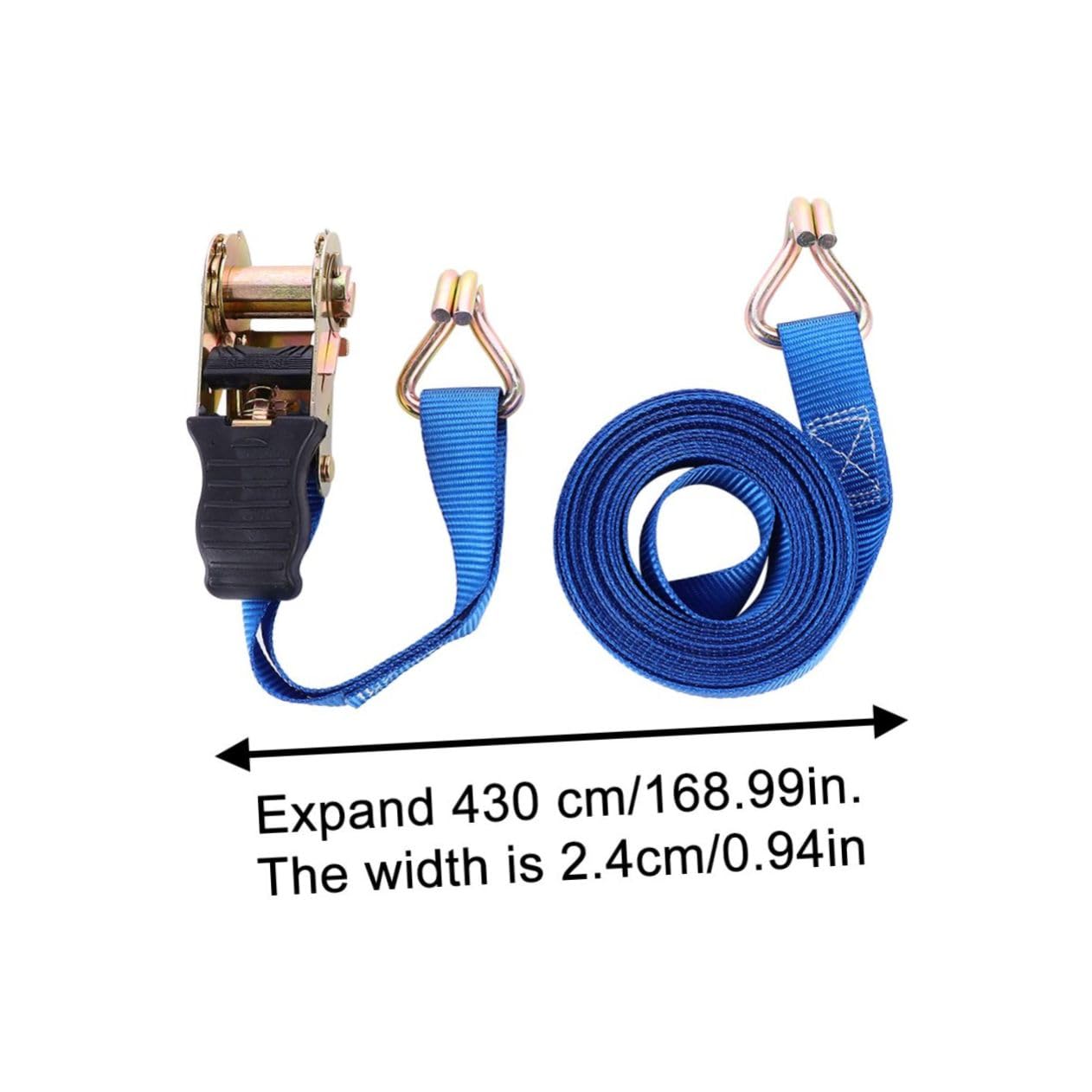 Alipis Car Tensioner Lashing Strap Set Cargo Binding Belt Luggage Belt Ratchet Straps