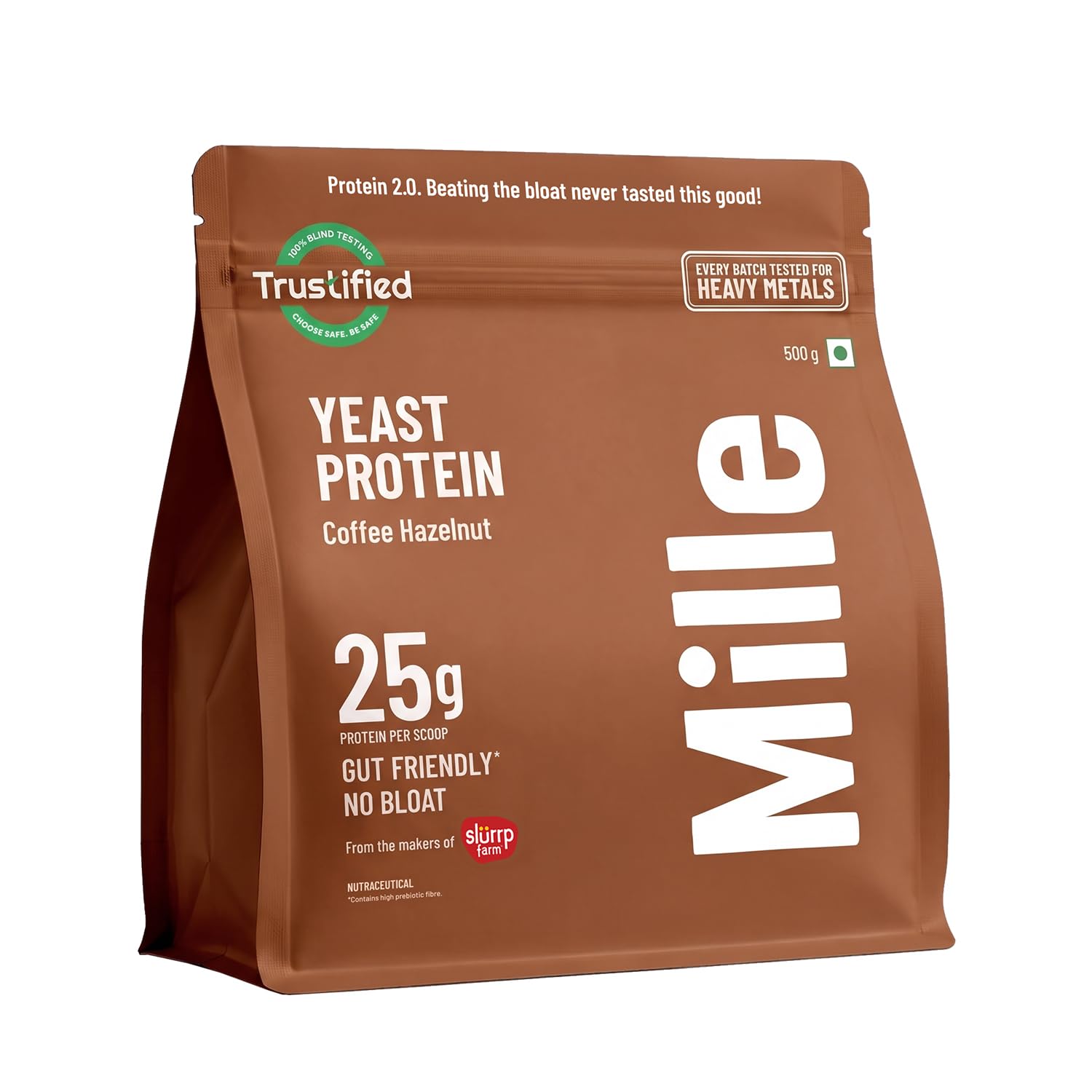 Mille Plant Protein | 25g Protein/Scoop - Coffee Hazelnut | Made with Fermented Yeast Protein | No Bloat Vegan No Added Sugar | Has All 9 Essential Amino Acids | No Adulteration | 38g Trial Pack — Amazon image 11