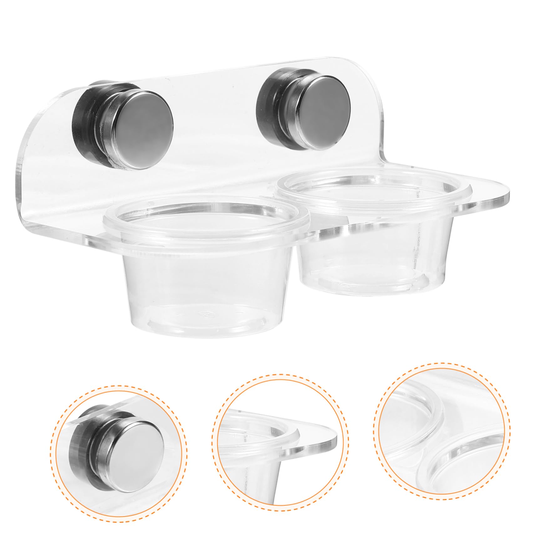 minkissy 5 Juegos De Comederos Magnéticos para Geckos Cuencos De Agua Y Comida para Reptiles Resistentes Y Fáciles De Limpiar.