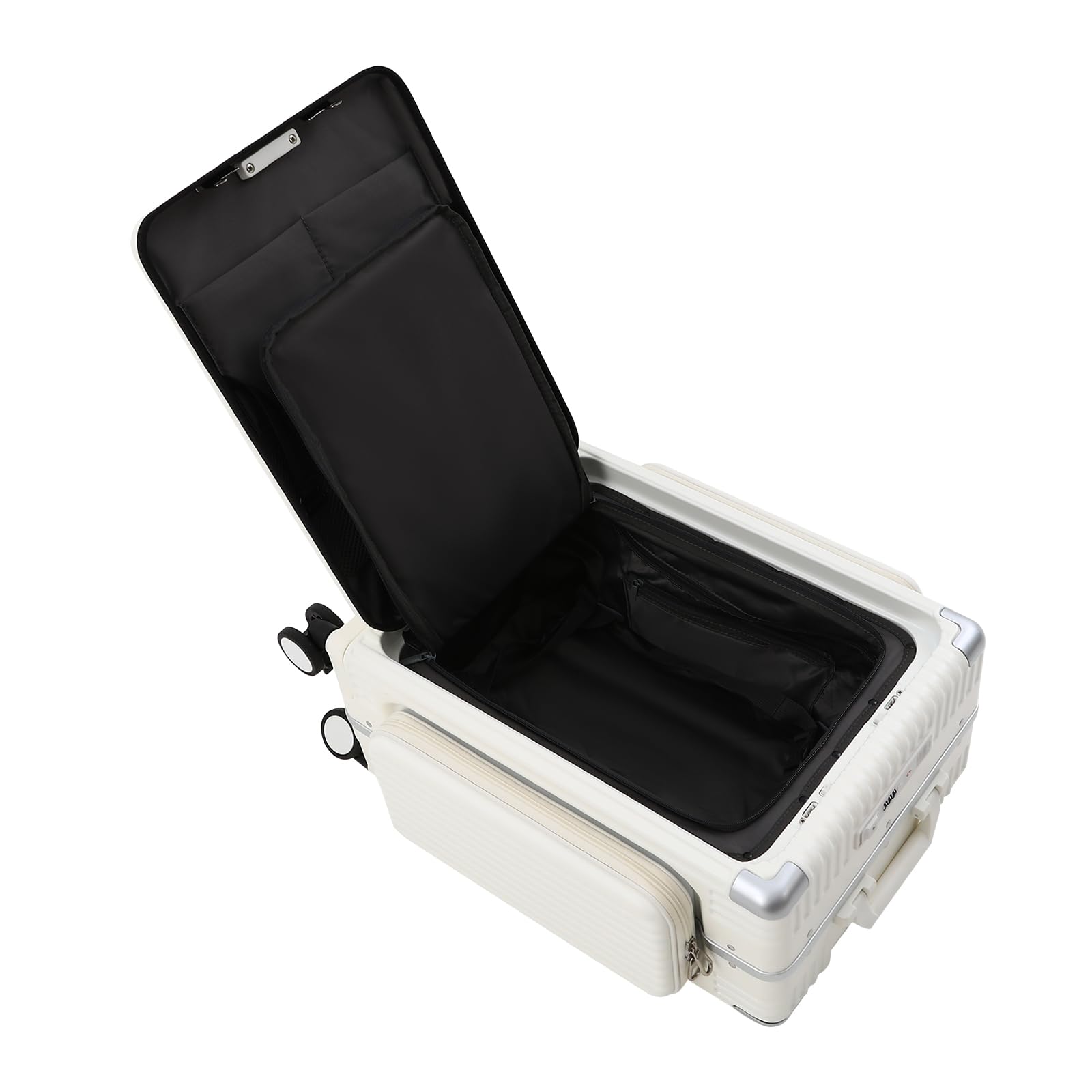 Maleta de Viaje de 20 Pulgadas, 3 Compartimentos de Apertura, Maleta de Equipaje de Mano, maletín de Equipaje, Conector USB, Cerradura de combinación TSA, Soporte para Bebidas, PC