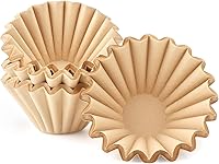 Vista 12 de EUSOAR Filtros de café de una sola porción, 1-2 tazas, paquete de 200 unidades, color blanco, desechables, sin blanquear, filtros de café por goteo