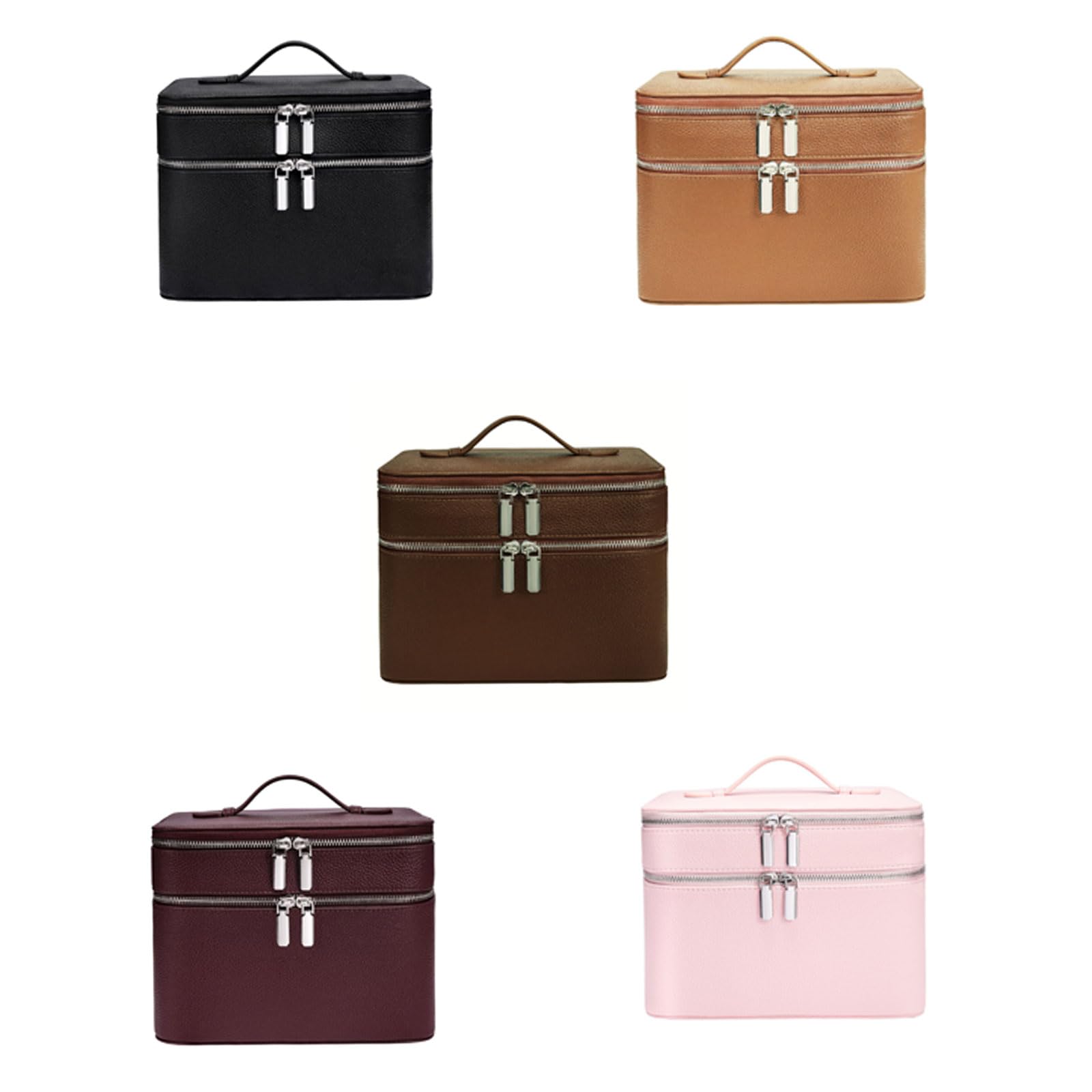 Professionelle Make up Aufbewahrung, Konstruktion aus PU Leder, herausnehmbare Trennwände, perfekt für die Aufbewahrung von Kosmetika und Accessoires, Kosmetiktasche mit großem Fassungsvermögen