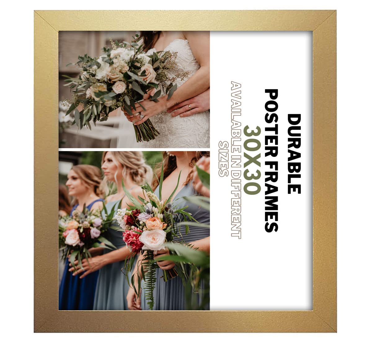 Deals On Deal Gold Durable Modern 30X30cm Solid Mdf Wood Photo Frame, Certificate Frame, Document Frame Solid Wood With Perspex Glass Safe & Eco-Friendly Portrait & Landscape For Home & Office