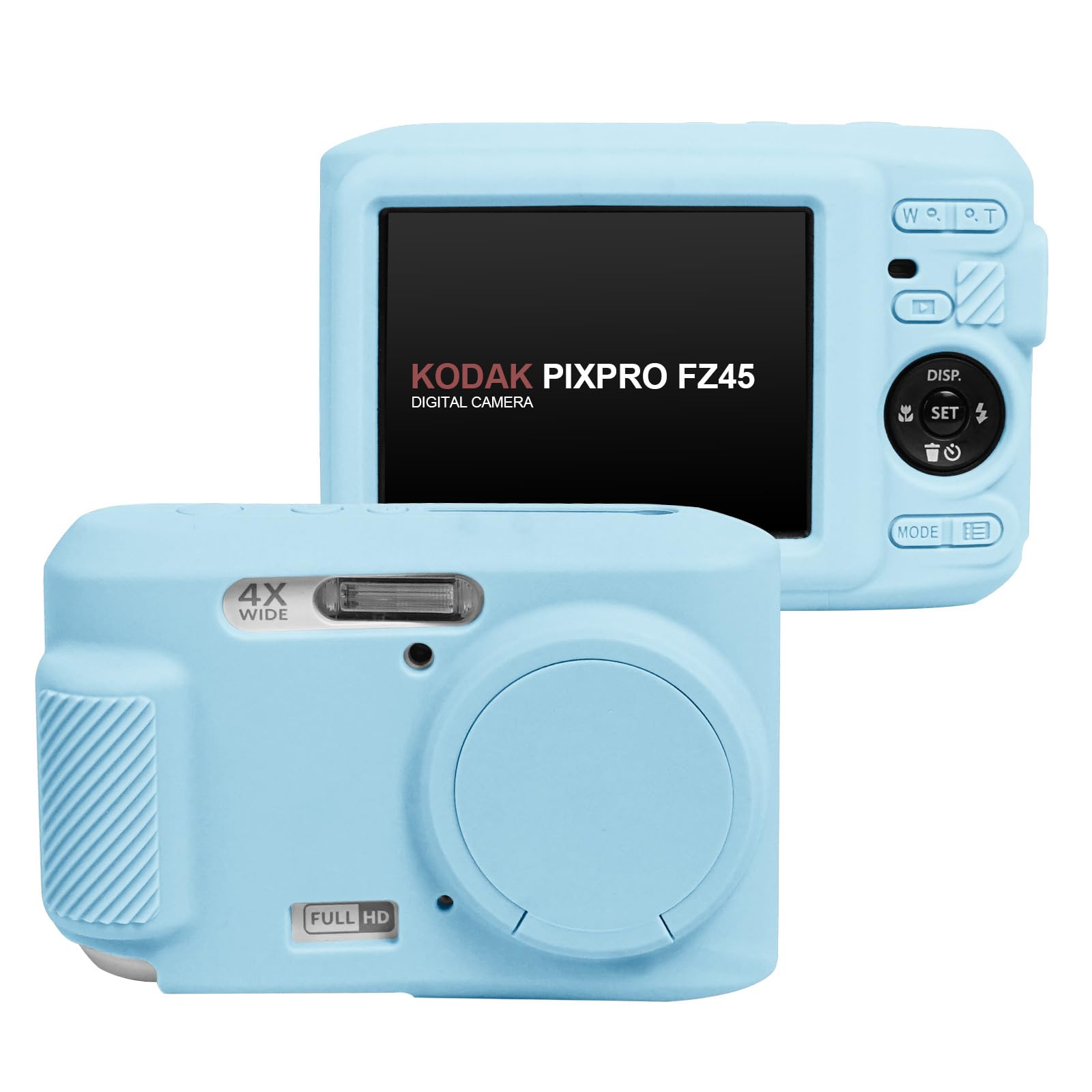 Easy Hood Case for Kodak PIXPRO FZ45 Digital Camera,Blue | with Removable Lens Cover, Soft Silicone, Camera Body Protective Case, Anti-Scratch, Dustproof, Shockproof,Camera Accessories