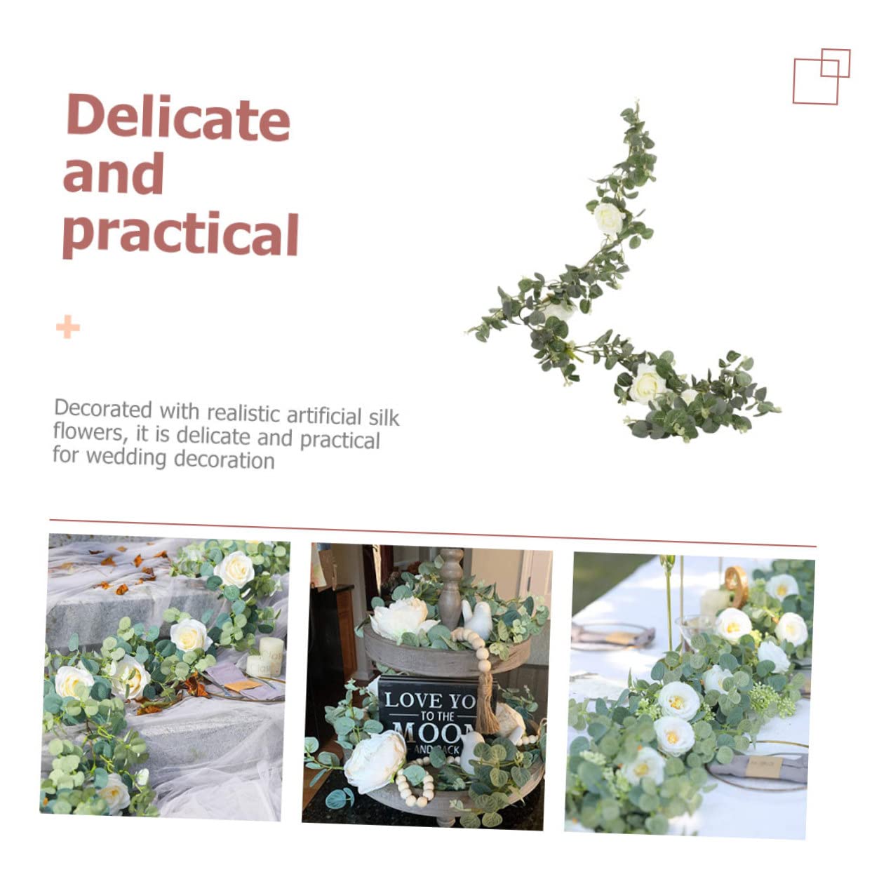 PRETYZOOM 3stücke Künstliche Eukalyptus-blumengirlande Dekorative Hängende Blumenranke Für Hochzeiten - Und Wohnaccessoires Kunstblumen Für Besondere Anlässe
