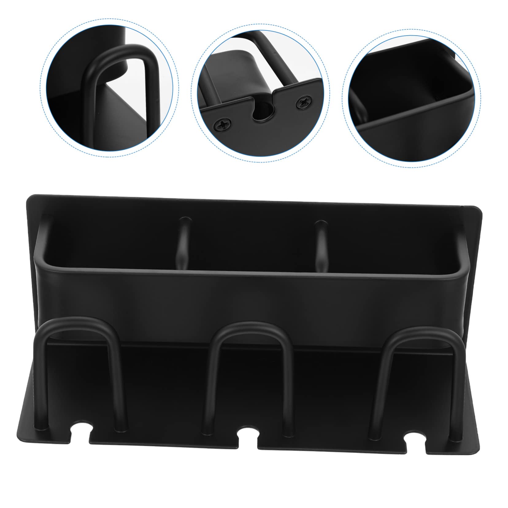 MAGICLULU Porta Spazzolino da Parete e Supporto per Bicchieri in Alluminio Nero Drenaggio Naturale per Bagno e Showroom