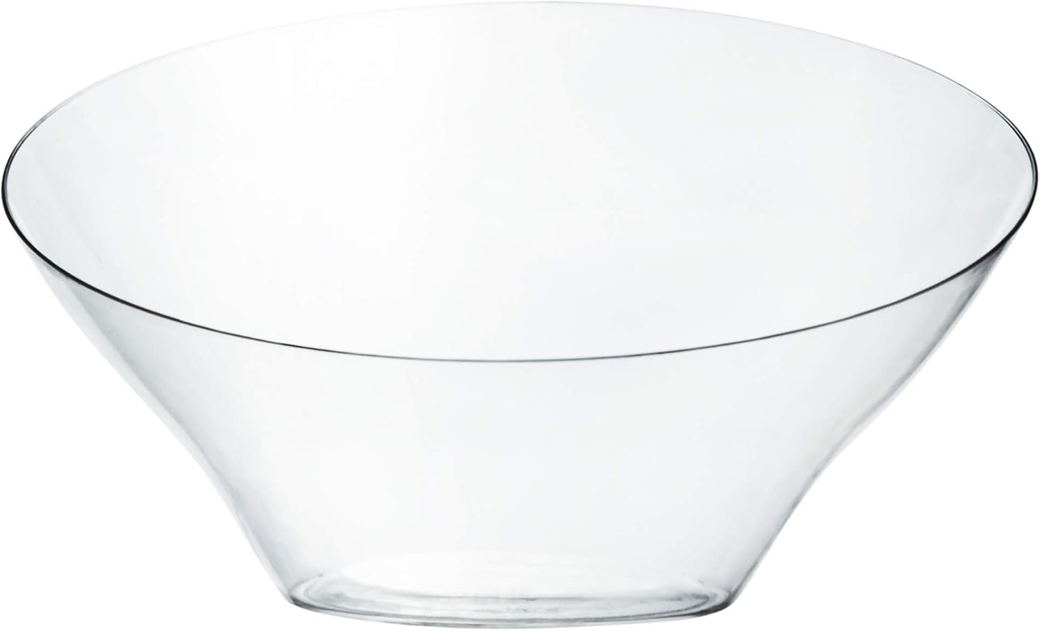 Clear Medium Angled Plastic Serving Bowls, 4-Pack