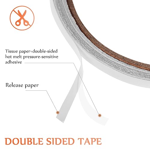 Miniatura 8 de EXCEART Kits de suministros de álbumes de recortes 6 rollos de cinta de doble cara 24.6 ftrollo Cinta de artesanía amplia aplicación