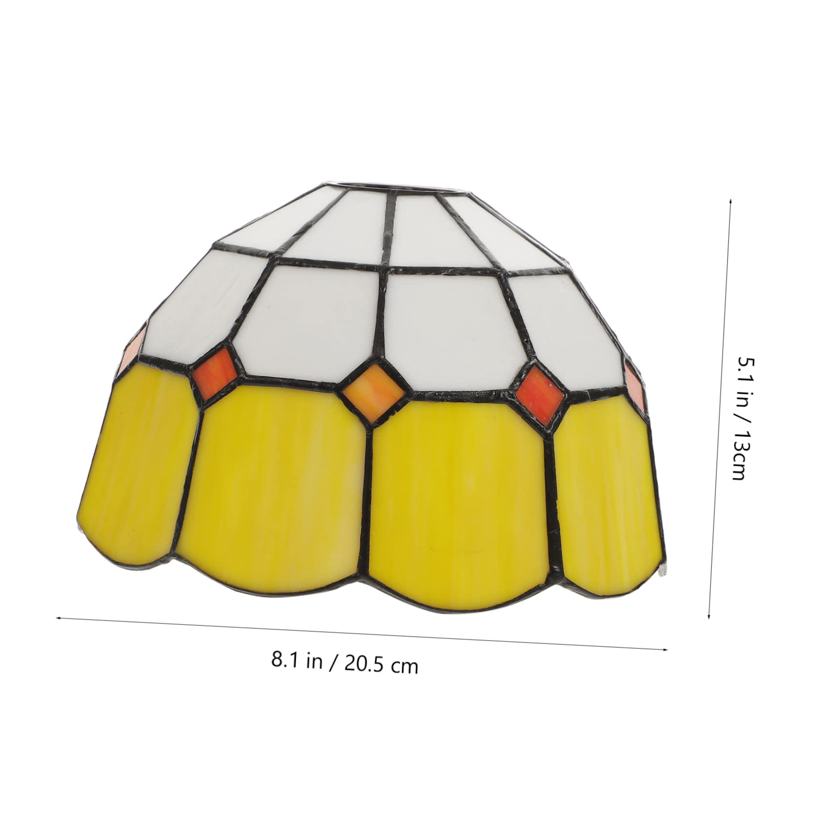 Paralume Decorativo in Vetro Giallo per Lampadario, Ricambio E27 | Sostituzione per Appliques e Sospensioni, Crea Atmosfera Romantica, Vetro Delicato, Casa e Soggiorno