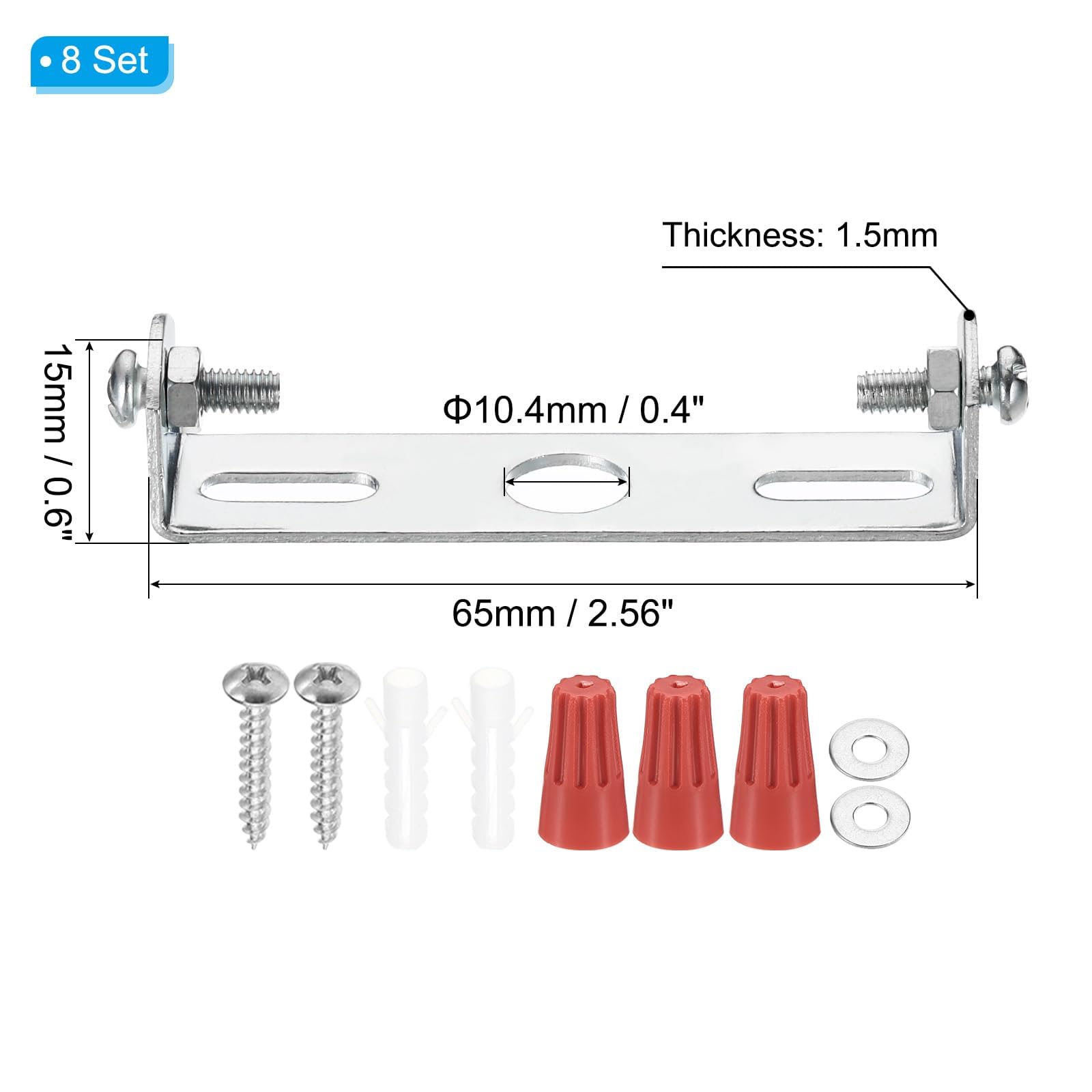 PEESIN Lot De 2 Supports De Fixation Pour Plafonnier, Barre Transversale Universelle, Plaque En Acier Avec Vis De Sol Pour Fixation Murale, Près Du Plafond, Lustre