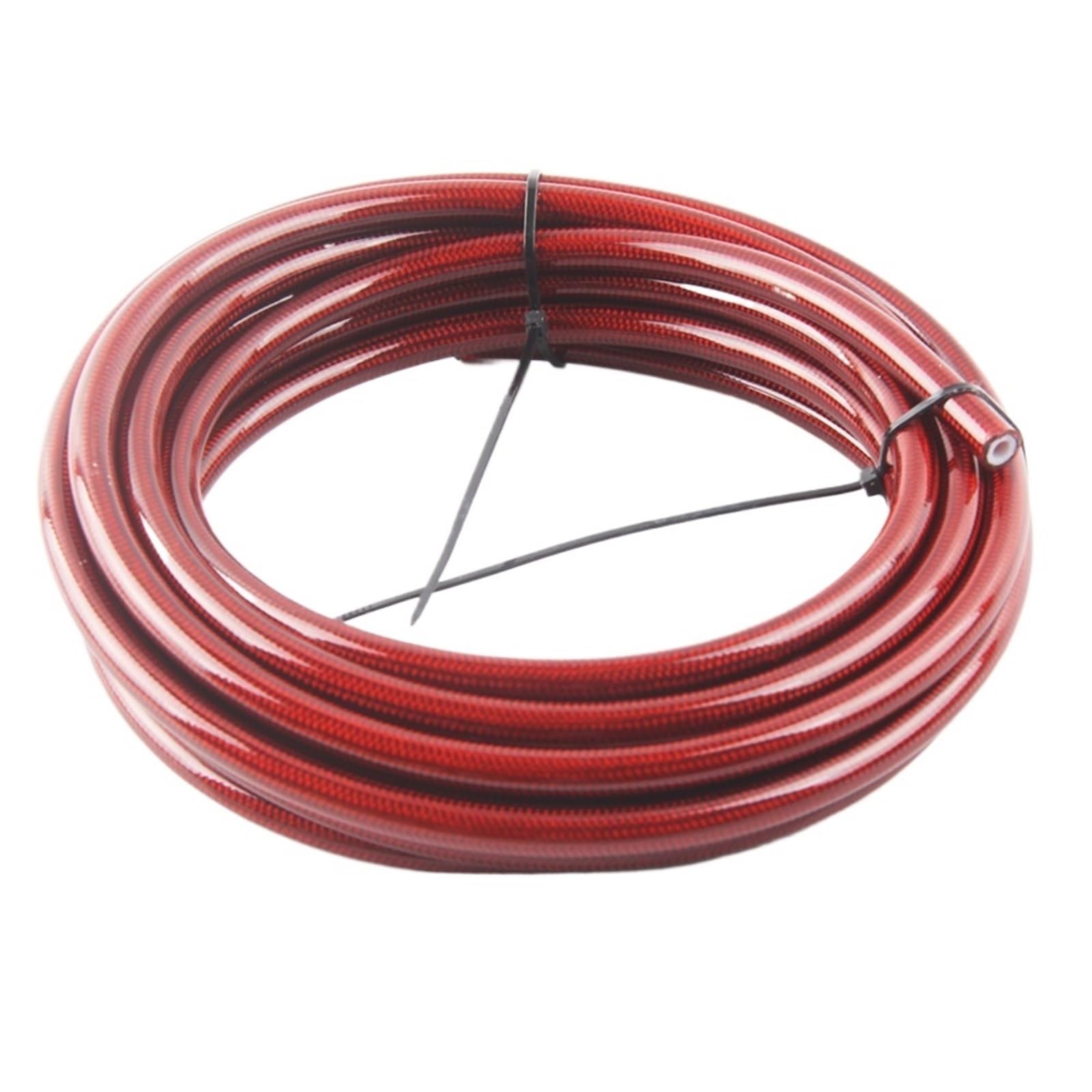 AN3 5m/lot Braided Stainless Steel Nylon Brake Line Hose Fluid Hydraulic Hose PTFE Brake Line Gas Oil Fuel Tube Pipe Brake Lines Kit(RED TF)