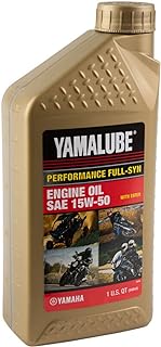 Yamaha YamaLube 15W-50 Full Synthetic Engine Oil 32oz Quart LUB-15W50-FS-12