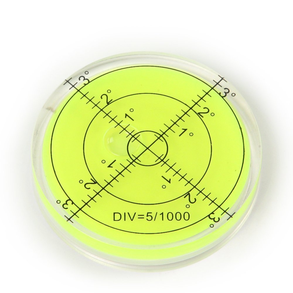 66x10mm Green Precision Bubble Spirit Level Circular Disc Measuring Tool