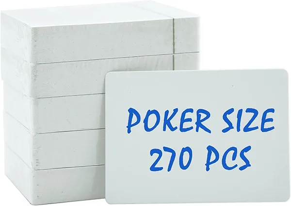 Yuanhe Blank Playing Cards Bulk - 270PCS Printable Deck of Cards, 2.5X 3.5 Poker Size for DIY Games