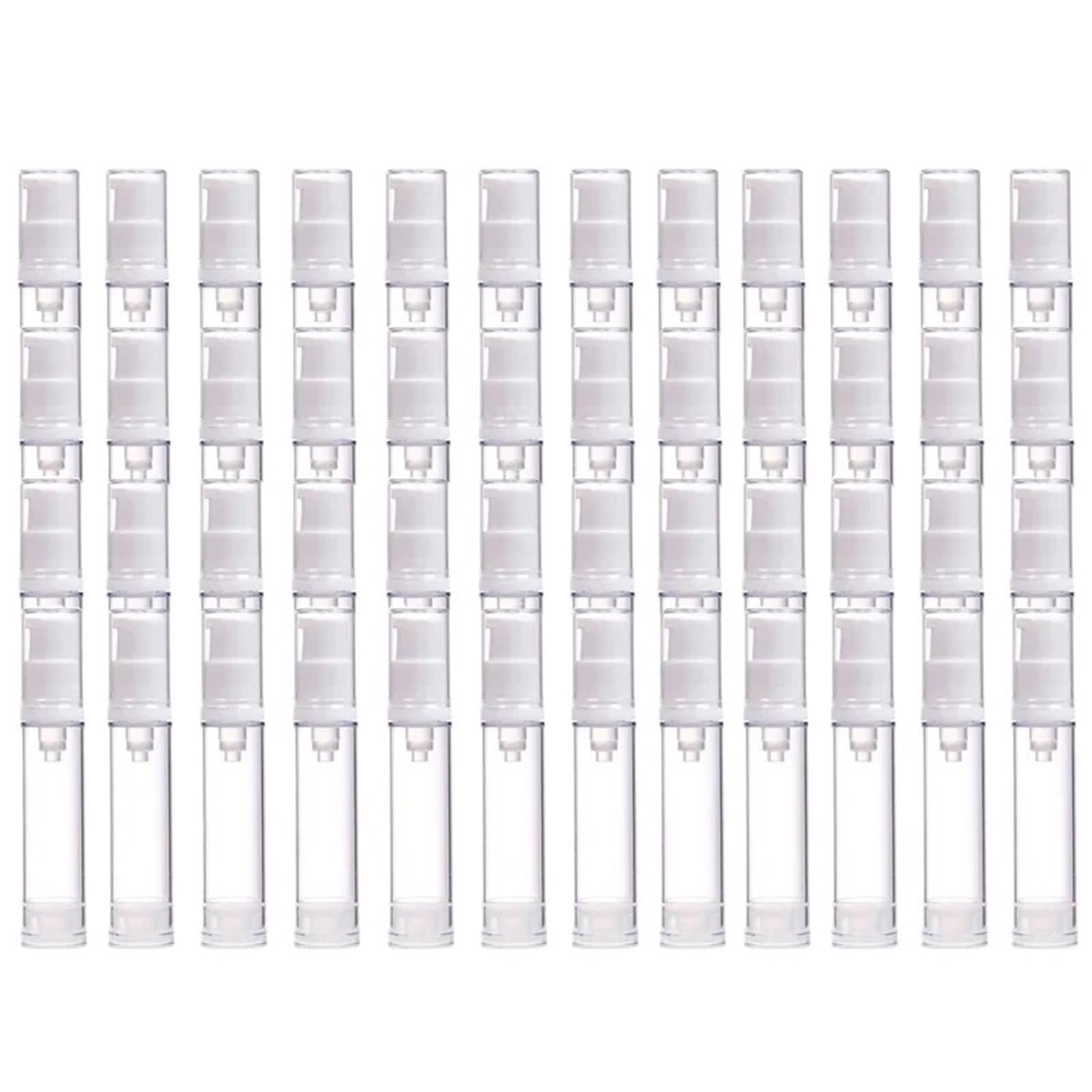 SKPVPOKOYL 50PCS Clear Airless Pump Bottles Cosmetic Travel For Foundations Serums(Lotion,50PCS_15ML)