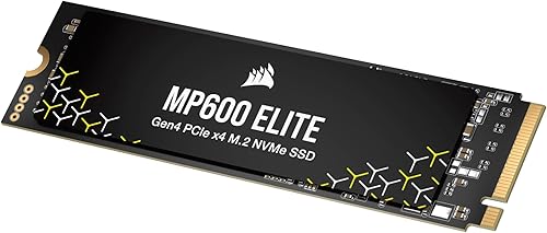 Corsair MP600 Elite 2TB M.2 PCIe Gen4 x4 NVMe SSD - M.2 2280 - Lectura secuencial de hasta 7.000MBseg - NAND TLC 3D de alta densidad - Negro disponible en Yaxa Venezuela