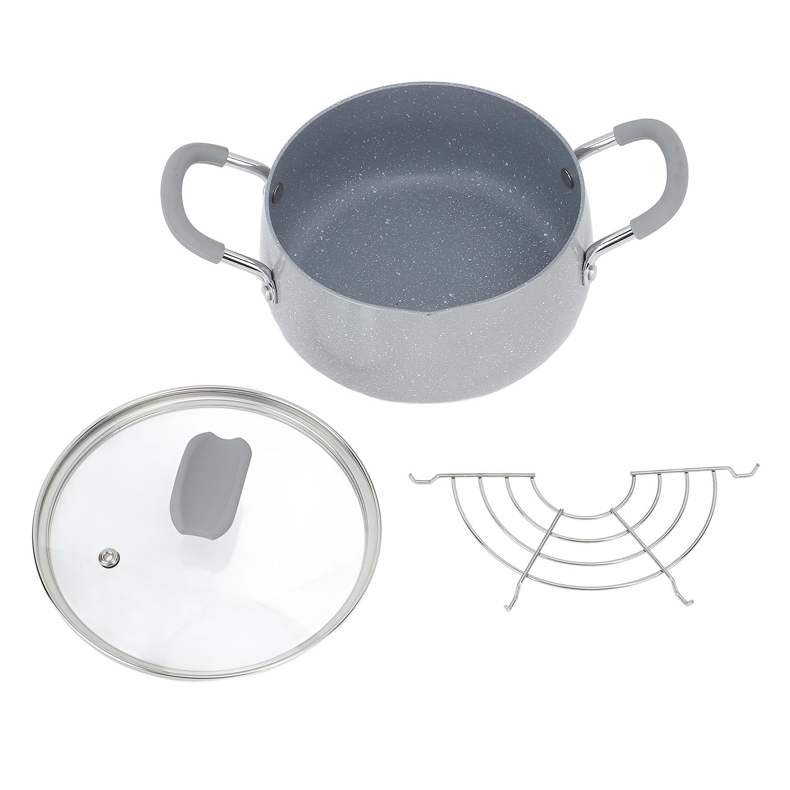 Mini friteuse japonaise à double poignée avec couvercle, égouttoir à huile, facile à nettoyer, design compact pour une cuisson efficace