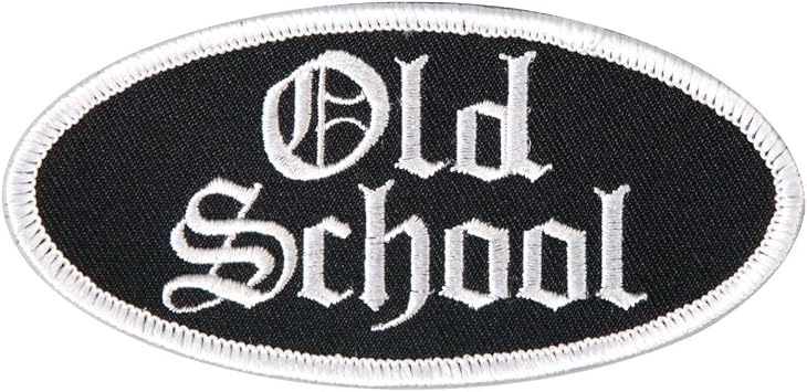 Hot Leathers Old School Oval 4" x 2" Patch PPL9341-4 Width x 2 Height Inches