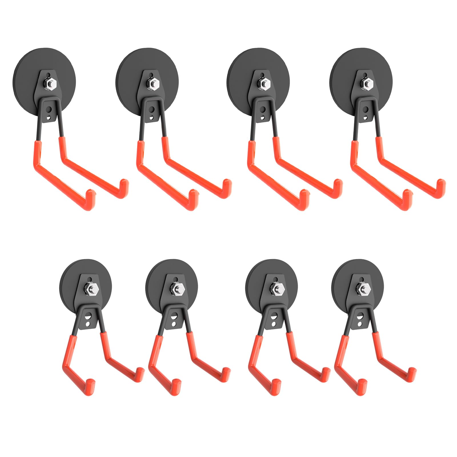 Ganchos magnéticos superfuertes, resistentes, paquete de 6 potentes tiras magnéticas para taladro eléctrico, herramientas de jardín, manguera, correas, tablero de clavijas de acero,