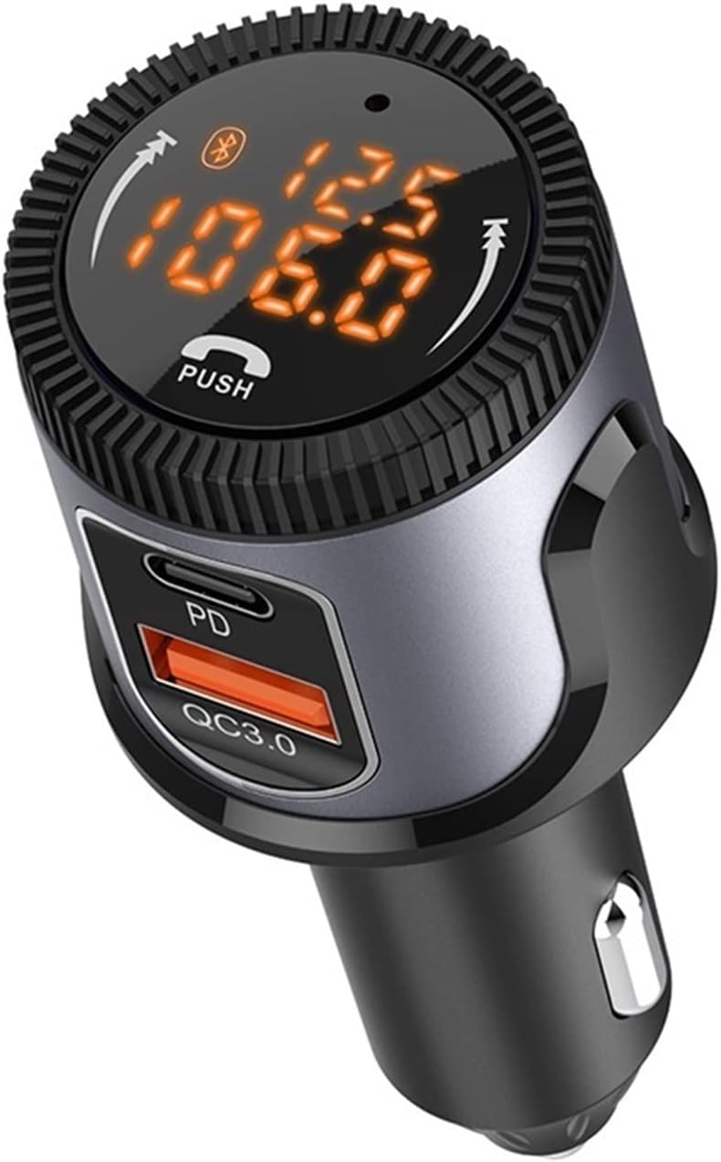 セットアップ Jialongkeji 車のためのbluetooth Carアダプタmp3音楽プレーヤーカーキットfmラジオハンズフリー通話 Fmトランスミッタ車qc3 0ワイヤレスbluetooth