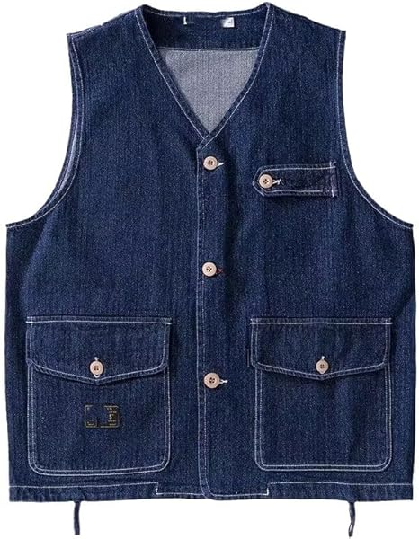 YSTHPED Spring and summer American retro workwear denim vest for 
