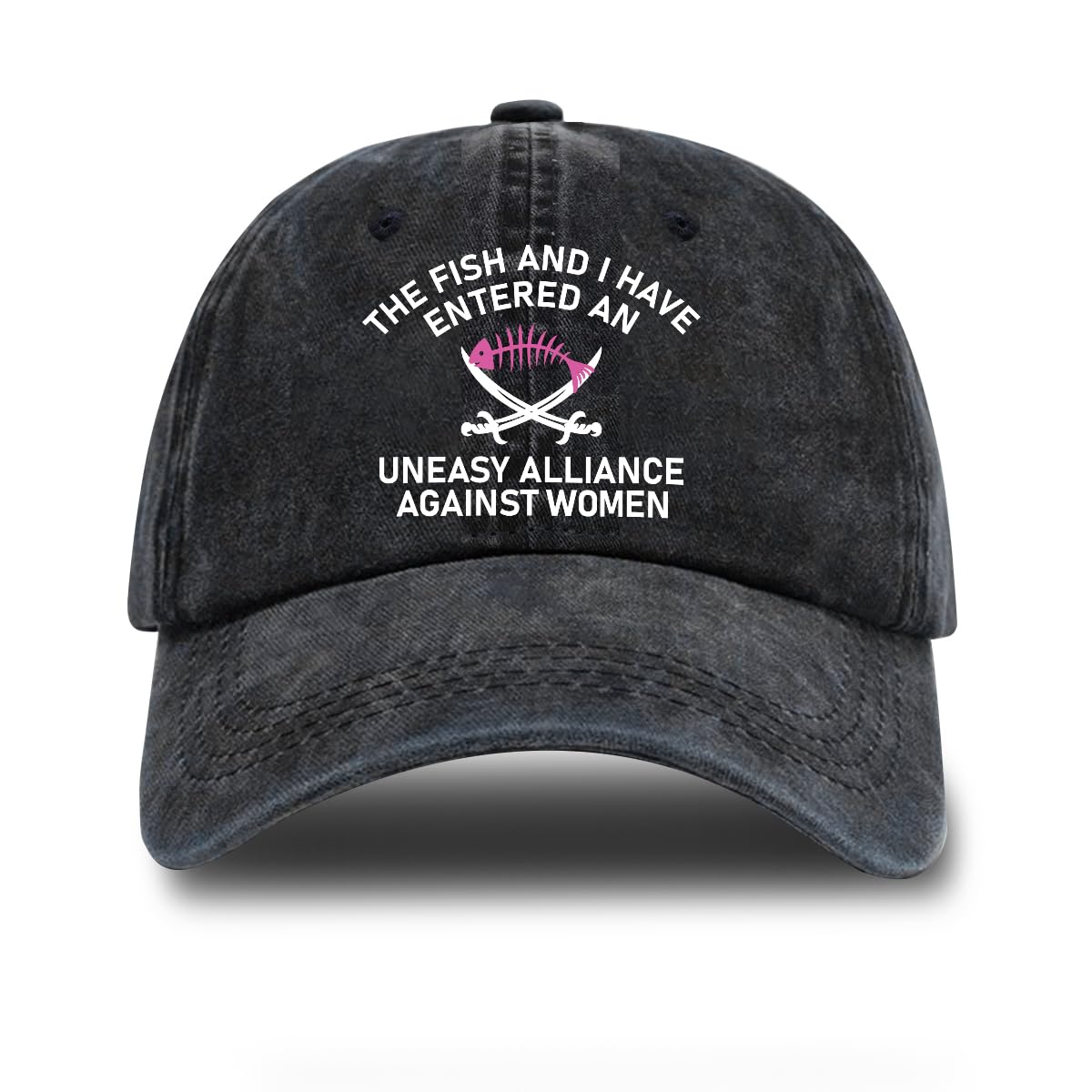 rofiowa Fishing Adjustable Cotton Baseball Cap, Funny Trucker Hat Gift for Men Women Grandpa Dad Fishing Lover Fisherman