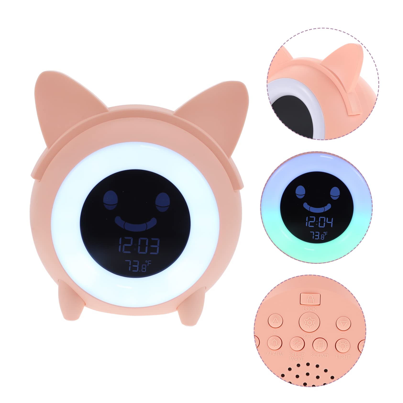Cabilock 1juego Reloj Despertador Infantil Luz Nocturna y Diseño Creativo para Niño Niña Reloj Digital Electrónico Función De Alarma y Brillo Personalizable