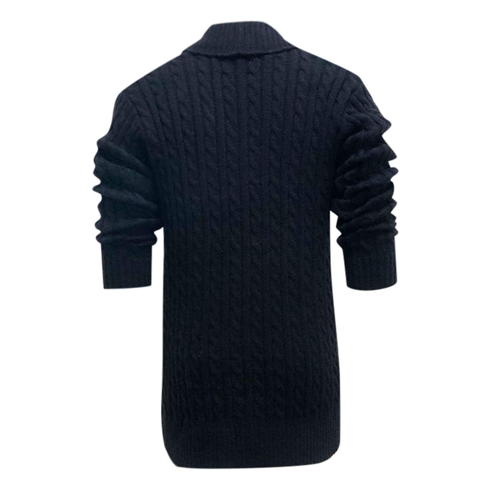 Cardigan De Lana Hombre, Chaqueta De Lana Hombre con Cuello En V Chaqueta De Invierno Ligera De Entretiempo Punto Grueso, Informal Cuello Chal Manga Larga con Botones para Otoño Invierno