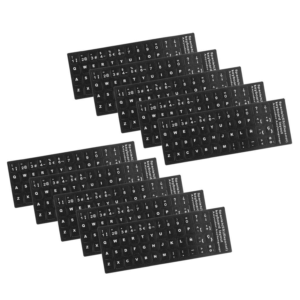 MERISHOPP 10X Spanish White Letters Keyboard Stickers Laptop Computer Protector Cover|Computers/Tablets & Networking | Laptop & Desktop Accessories | Keyboard Protectors-image-42
