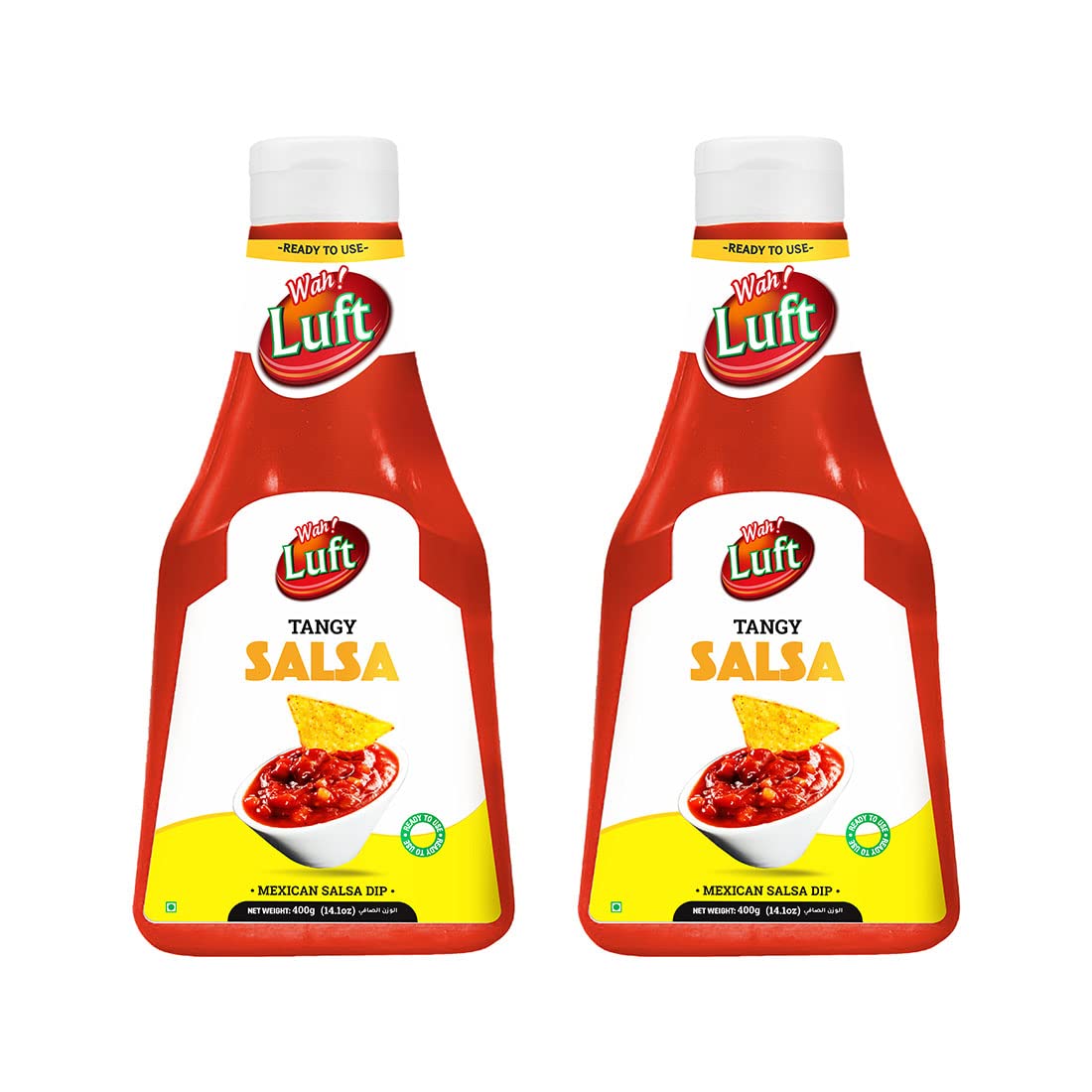 Wah Luft Instant and Delicious Ready to Use Tangy Salsa - 400g (Pack of 2)