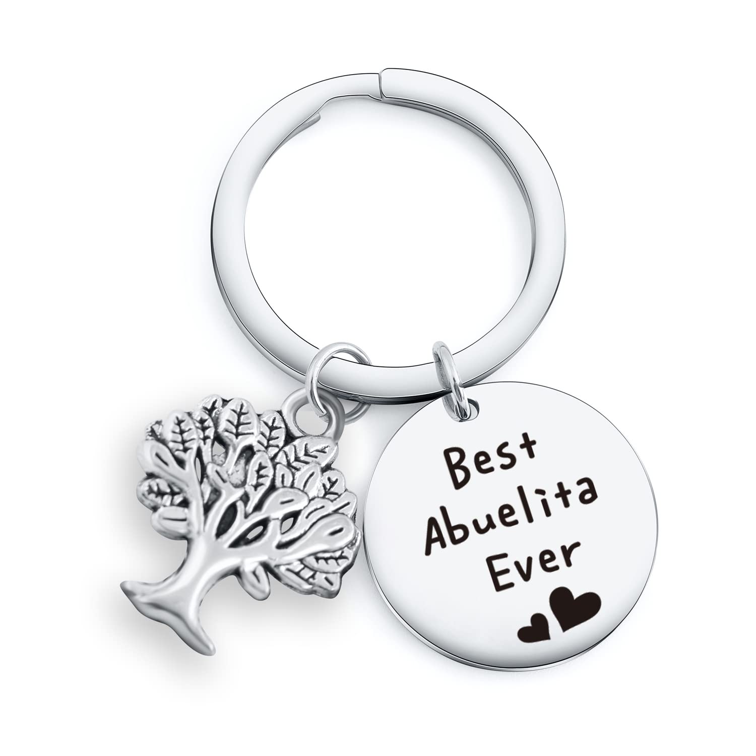 RSZOTW Abuelita Gifts Abuela Gifts Grandma Keychain Best Abuelita Ever Jewelry For Mimi Granny Grandmother Keychain Mother's Day Gift