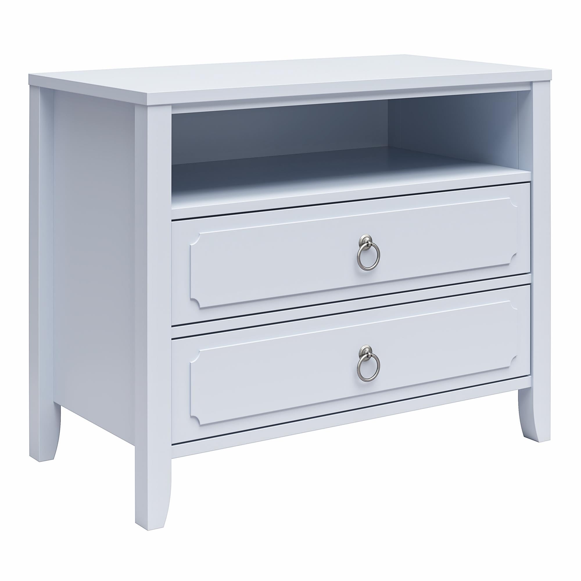 novogratz her majesty 2-drawer nightstand, powder blue