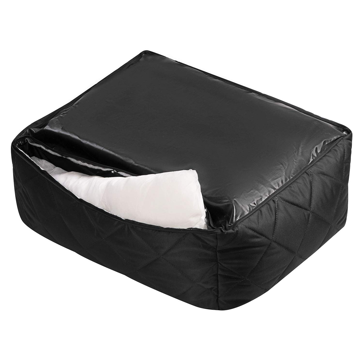Ferocity Letto per animali domestici personalizzato con nome Cuccia per cani di piccola taglia lavabile con cuscino reversibile, grigio su nero 85 x 70 [123]