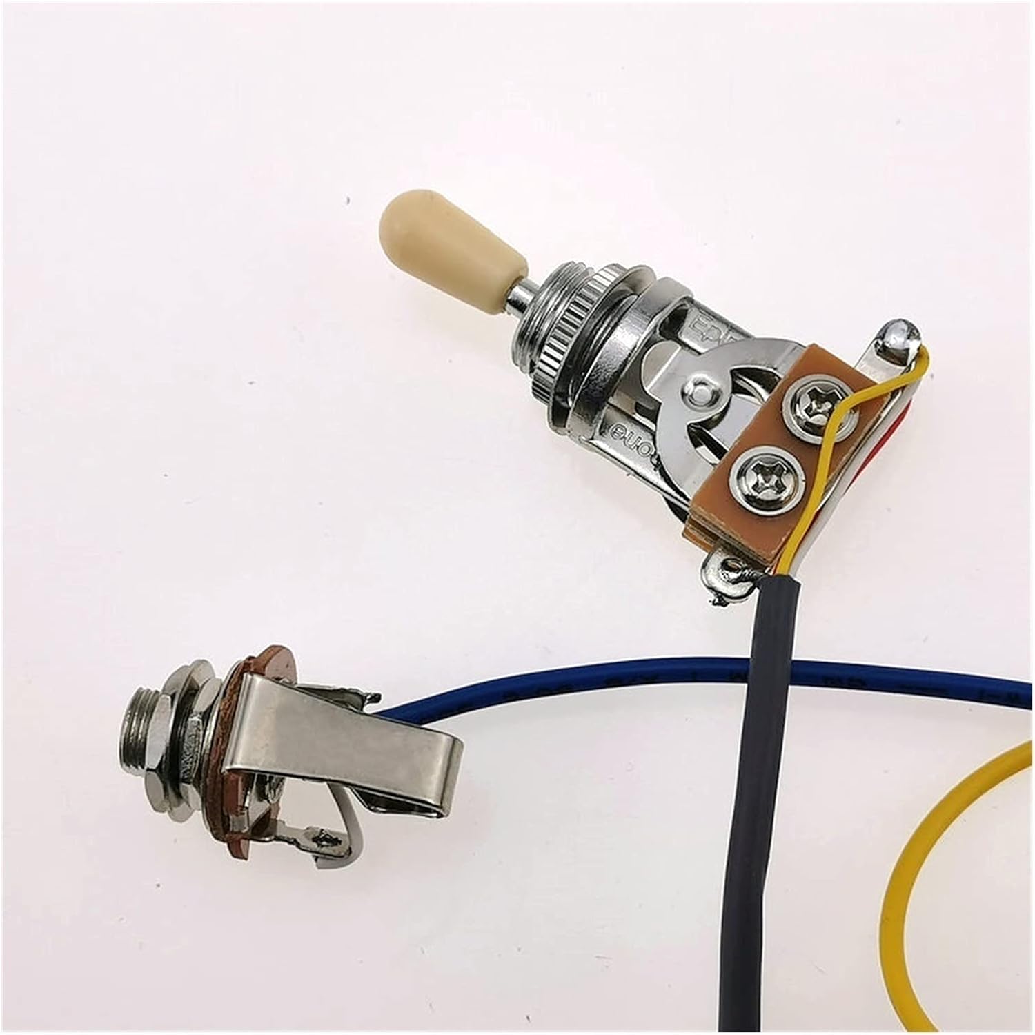 ProBucker Alnico 5 Humbucker Bridge&Neck Pickups with Pro Push/Pull Wiring Harness for Epiphone Electric Guitar Parts (Chrome Ye)