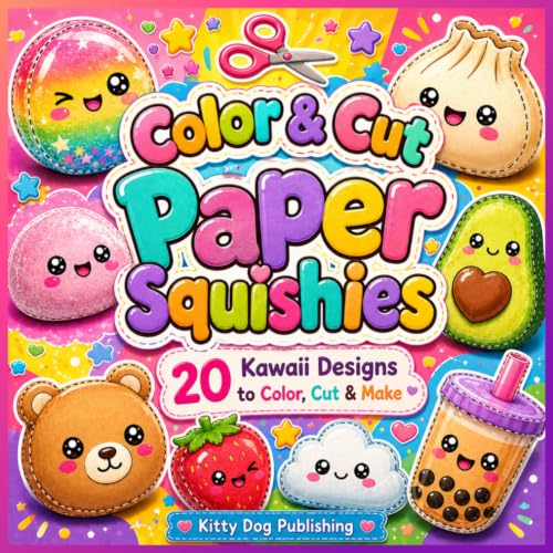 Color & Cut Paper Squishies: 20 Kawaii Designs to Color, Cut & Make: A Fun Activity Book for Kids – Color, Cut, Stuff & Tape Your Own Cute Paper Squishy Toys image 2