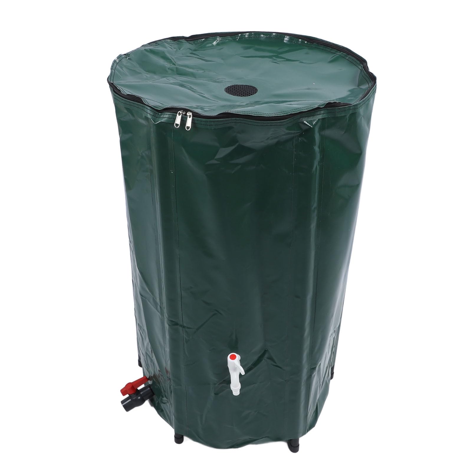 Fdit Bidone Pieghevole per Acqua Piovana, Portatile di Raccolta Dell Acqua | PVC e Nylon Resistenti, Ø80 Cm, H98 Cm, Antigraffio, Facile da Trasportare, con Rubinetto e Troppopieno