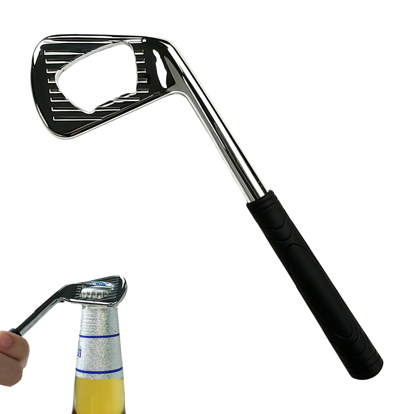 1 Pc Golf Club Shaped Bottle Opener Funny Bottle Opener, Beer Opener for Golf Lovers, Perfect Kitchen Tools for Family Gatherings(Silver)