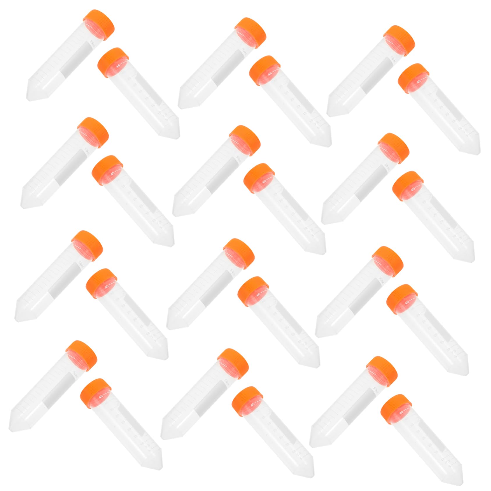 5 Sets Reagenzgläser in Laborqualität 50 Ml Konische Kunststoffröhrchen Auslaufsichere Aufbewahrungsfläschchen Für Die Forschung 25 Stück * 5
