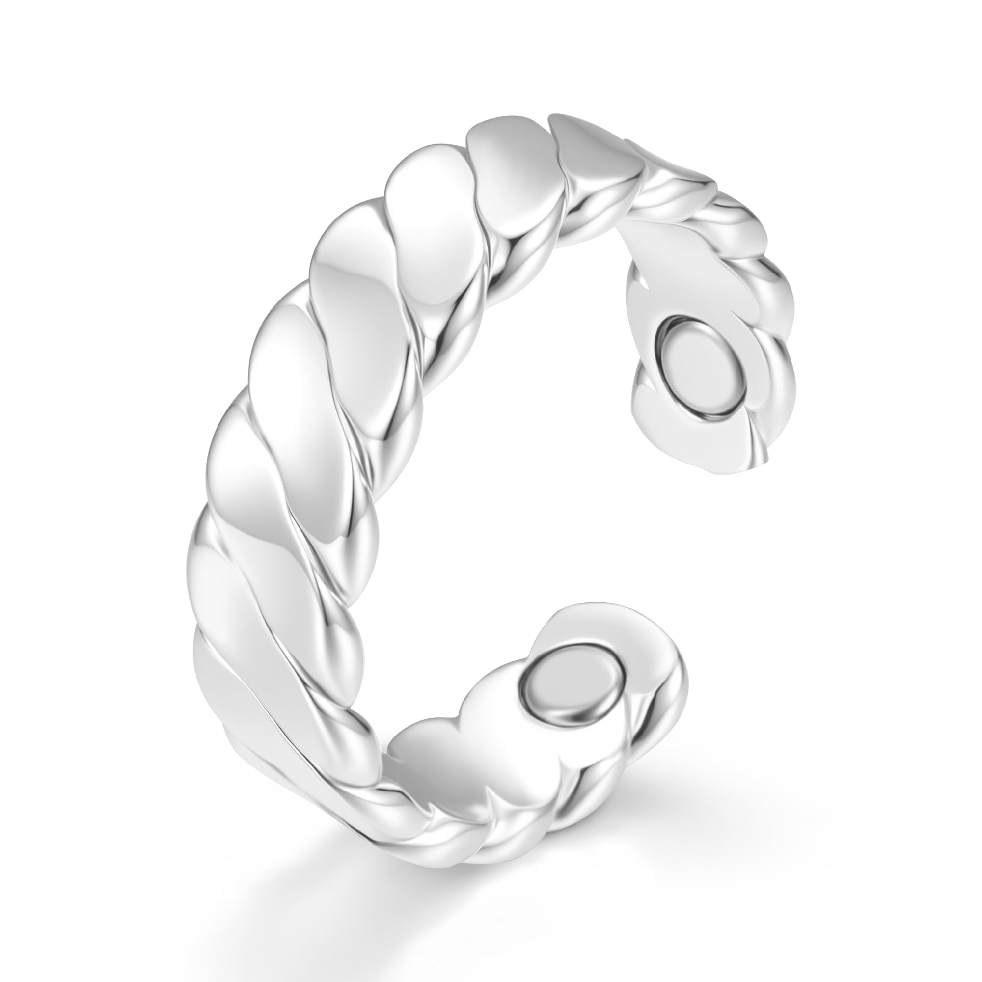 Josfeva Vital Ring Damen, Magnet Ringe Hautverträglich, Vitalring mit Starken Magneten, Verstellbar Magnetring zum Abnehmen/Besseren Schlafen/gegen Anxiety, Unisex Vital Ring mit Geschenkbox