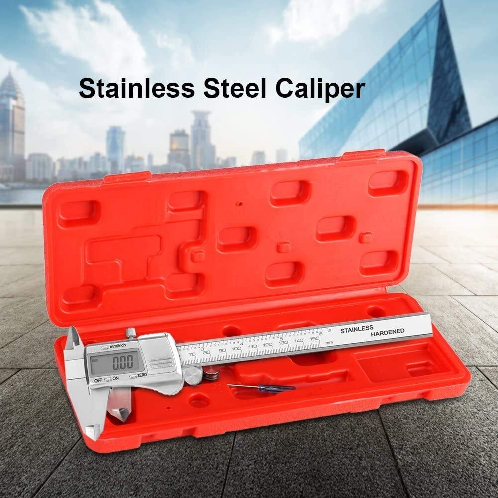 Cyfrowy LCD Vernier Stainless Steel Caliper 150mm Micrometr Elektroniczny Wskaźnik
