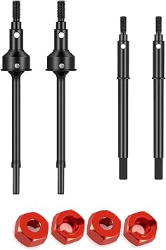 RCHUBAM CVD Driveshaft & 4PCS Wheel Hex Adapter for 1/18 HPI Venture HILUX | Aluminum Alloy Front & Rear CVD Driveshaft,RC Off-Road Crawler Car Upgrade Parts