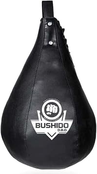 DBX Bushido Hanging Boxing Ball with Filling 5 kg - Punch Bag Punching Ball Adults - Black Boxing Bag - Boxing Ball - Boxing Equipment