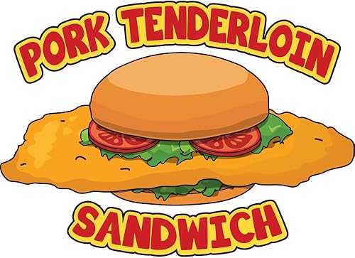 Sándwich de lomo de cerdo 8 "etiqueta de concesión Carro Carro Remolque Equipo Etiqueta