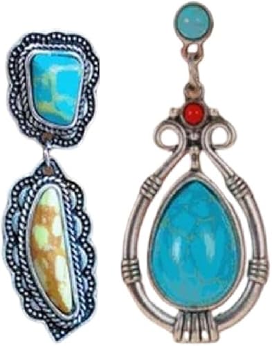 Pendientes colgantes de piedra Grrien étnico unisex para mujer, aleación geométrica, vintage, Soutache, decoración, joyería de lujo, accesorios de