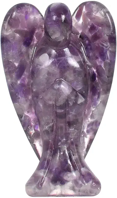 Natural Amethyst Crystal Angel Figurine - Elegant Guardian Angel Beeldjes Engelen