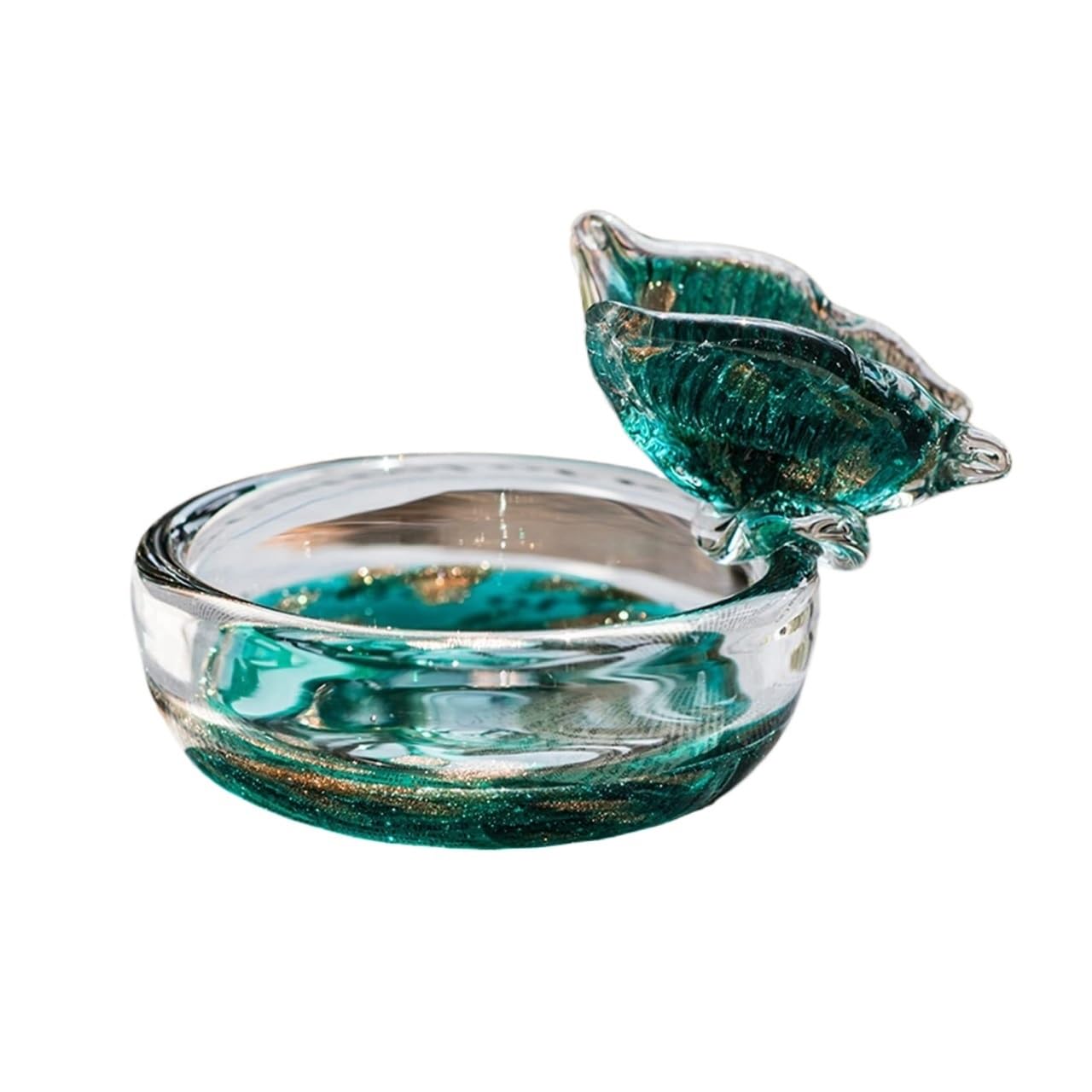 Kfgisd Glass Creative Garbage Bin Butterfly Form Trash Can For Table Decoration At Home, ,Ashtrays