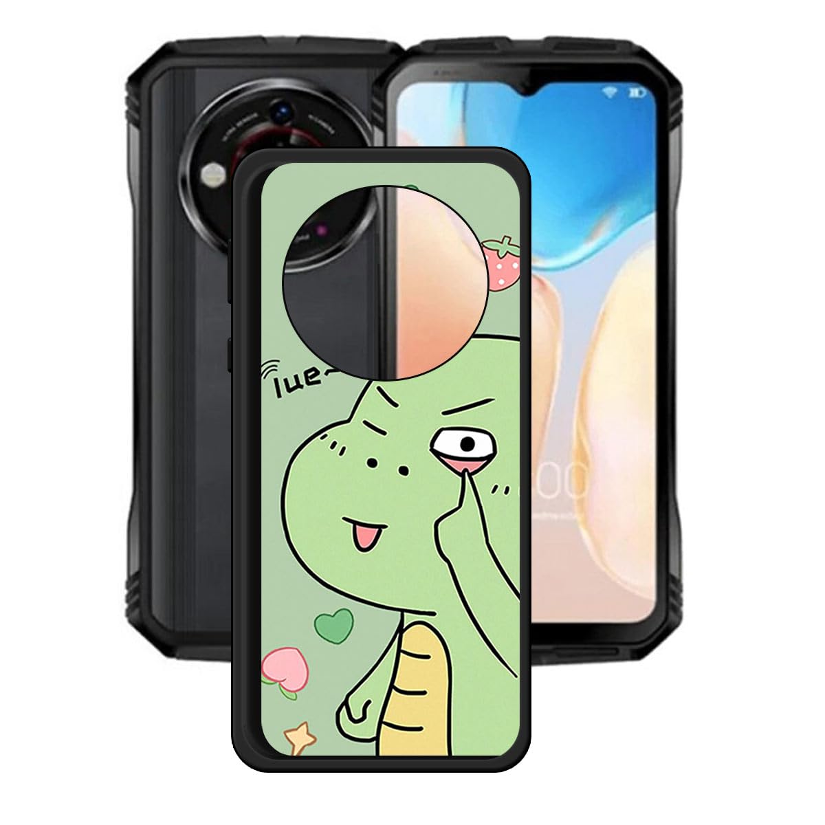Qlfemna Cover per Doogee V30 Pro (6.58) con 1 Pezzo Pellicola Vetro Temperato, Trasparente Custodia Ultra Sottile Morbido TPU Silicone, Antiurto Anti-Graffio Protettiva Cover Case